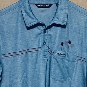 Travis Mathew Max Bet Golf Performance All Over Print Floral Polo Shirt Men’s M